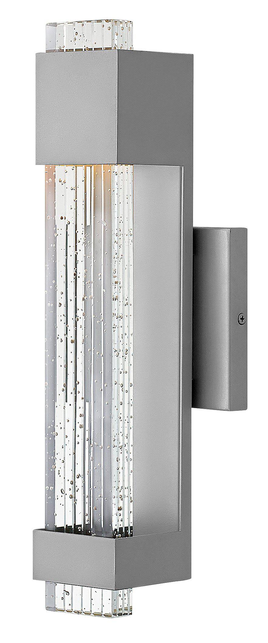 Hinkley Glacier LED Outdoor Wall Mount in Titanium 2830TT