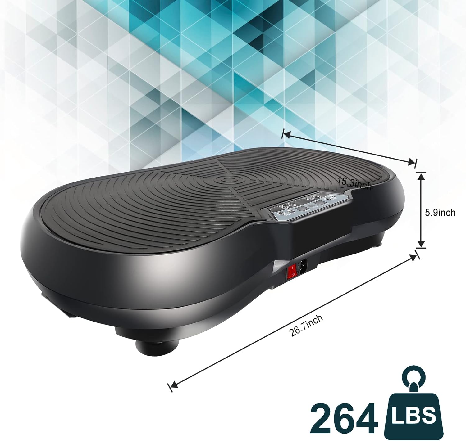 YSSOA Vibration Plate Exercise Machine, Dual Motor Oscillation, Remote Control and Resistance Bands for Home Training and Weight Loss, Red and Black.,SOFITNVIBRA24X14B