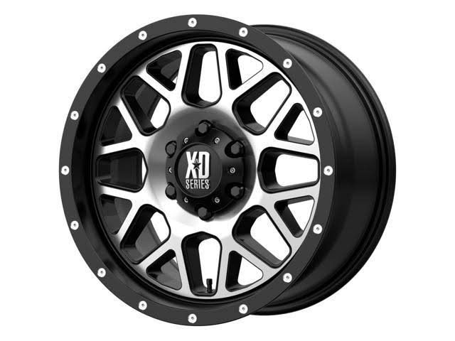 18x22 inch 18x9 XD Series XD820 Grenade 8x180 +18mm Black/Machined Wheel Rim