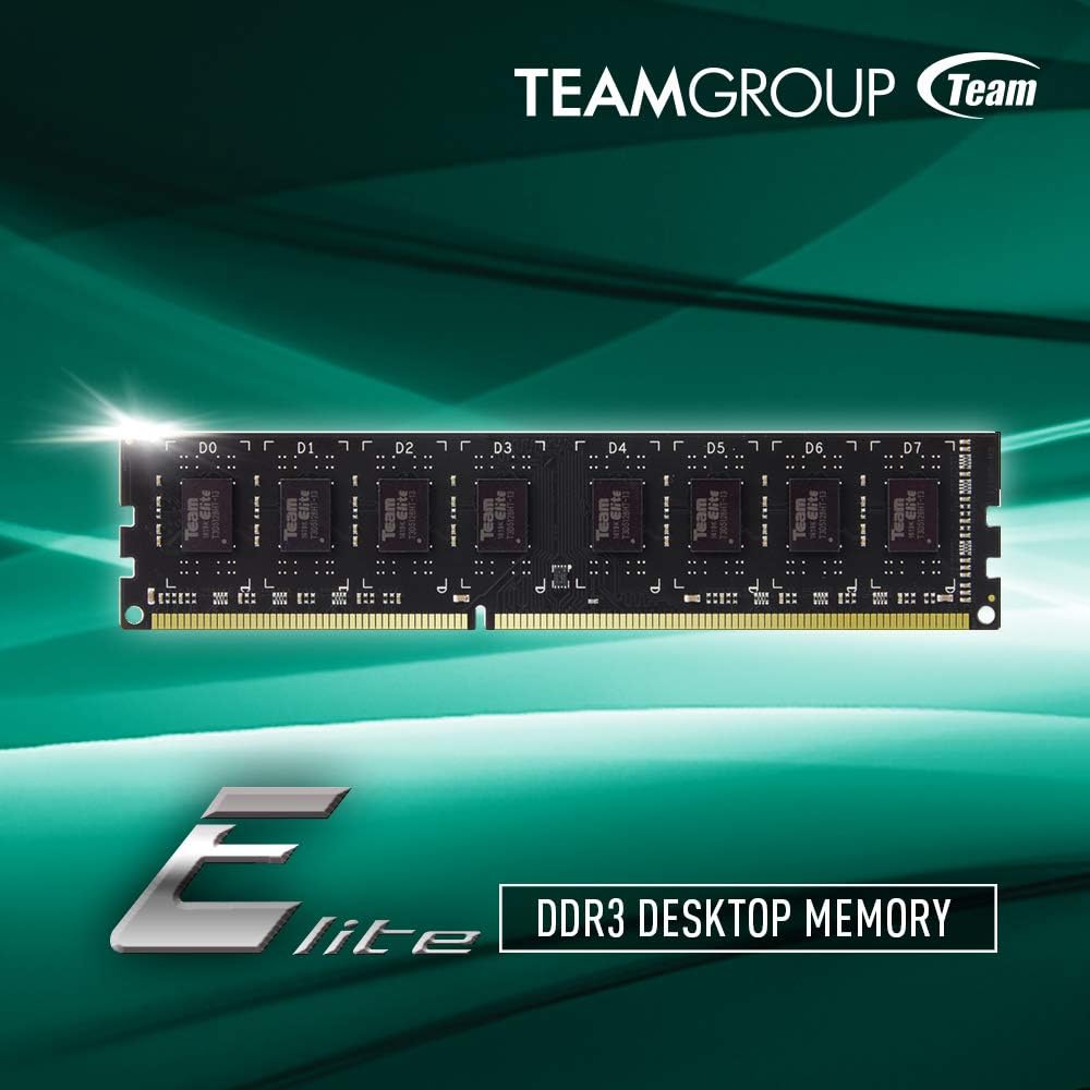 TEAMGROUP Elite DDR3 16GB Kit (2 x 8GB) 1600MHz (PC3-12800) CL11 Unbuffered Non-ECC 1.5V UDIMM 240 Pin PC Computer Desktop Memory Module Ram Upgrade - TED316G1600C11DC01-16GB Kit (2 x 8GB) Pack of 2