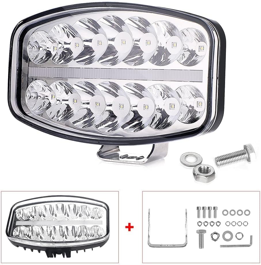 LED Work Light 80W Spot Flood Combo Light with DRL High Low Beam Compatible with Jeep 4x4 Truck Camper Pickup Tractor Boat Trailer Construction Vehicles Traffic Pilot Cars Snowplow Pack of 2