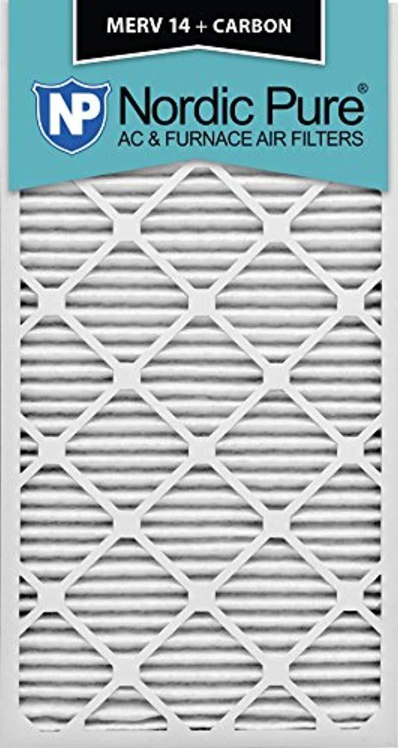 Nordic Pure 20x30x1 MERV 14 Plus Carbon Pleated AC Furnace Air Filters, 20x30x1M14+C-2, 2 Piece
