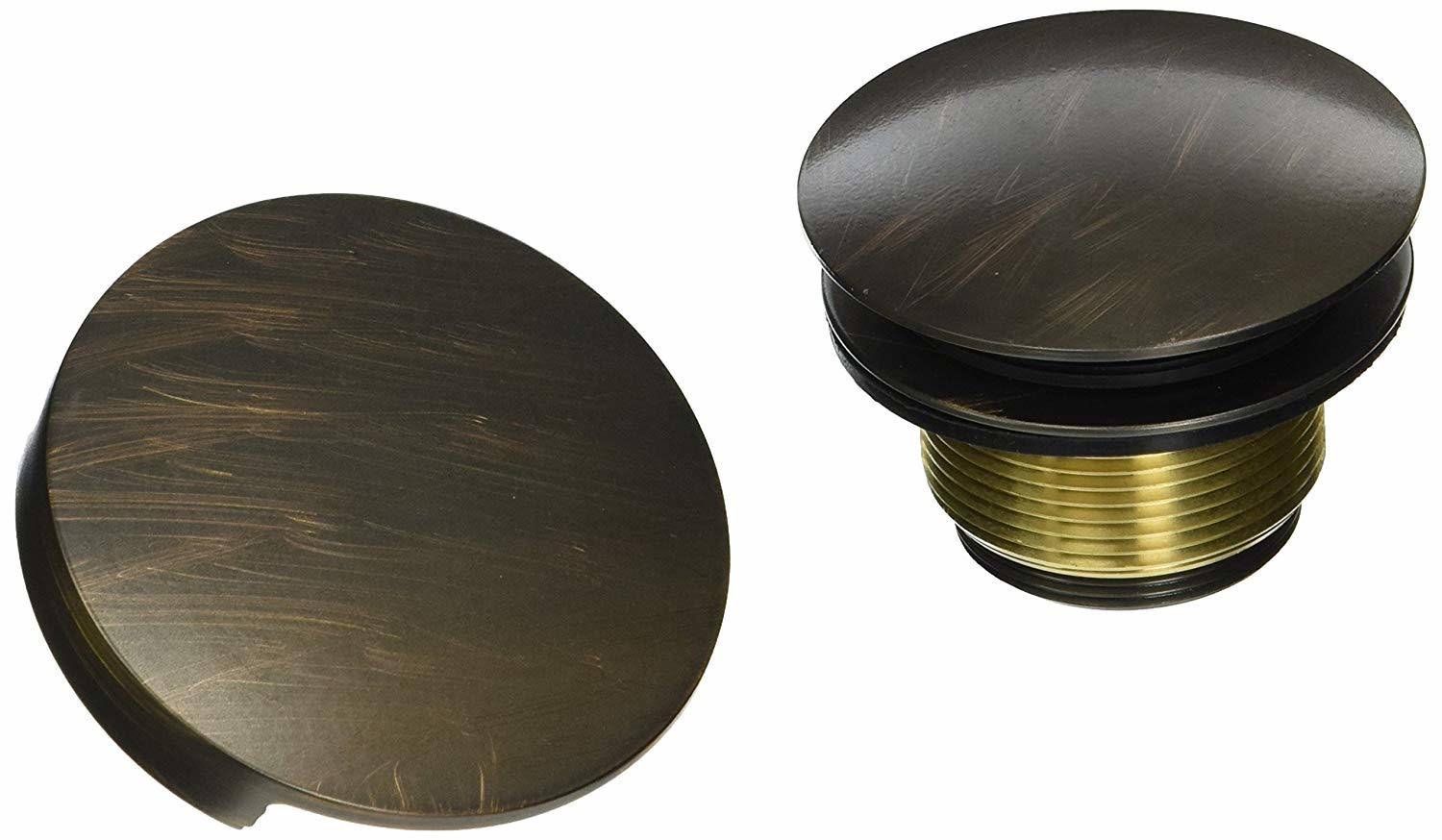 Jaclo 537-VB Toe Control Drain STRAINER with Round No Hole Faceplate - Vintage Bronze