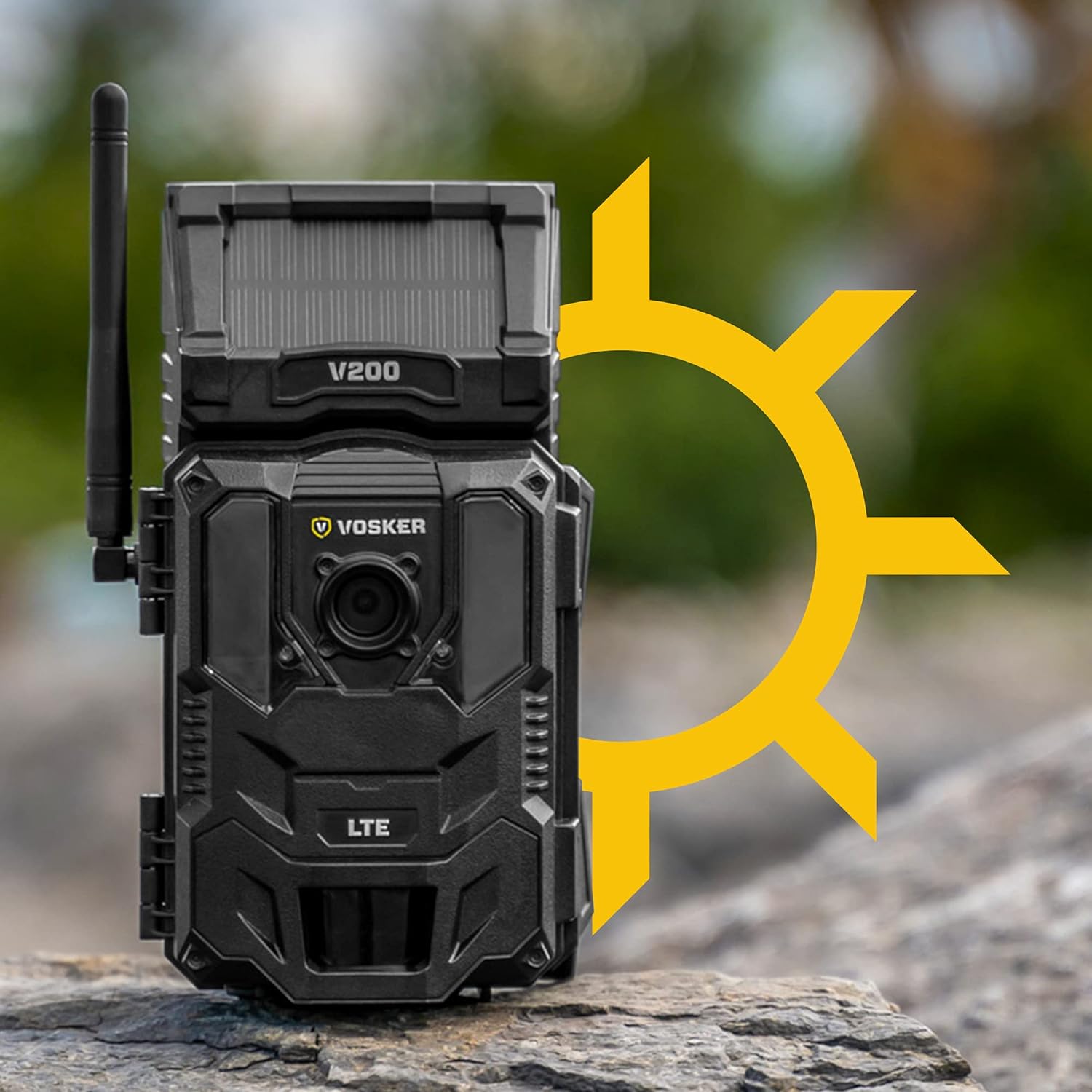 Vosker V200-US SECURITY PACK | Cellular Security Camera | Mobile Phone Photo Notifications | LTE Wireless Built-in Solar Panel | Weatherproof, No Wi-Fi Required | HD Surveillance Cameras