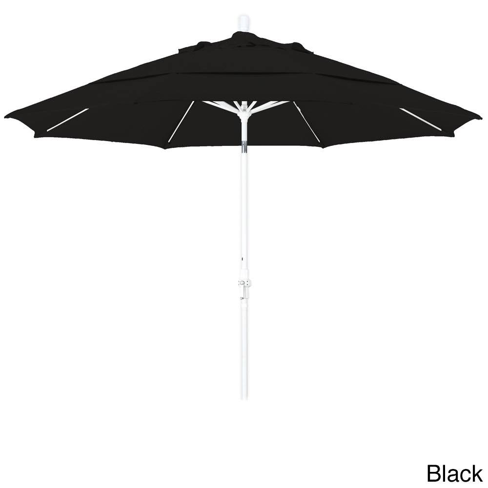 Perry 11ft Crank Lift Aluminum Round Umbrella by Havenside Home, Base Not Included - Black