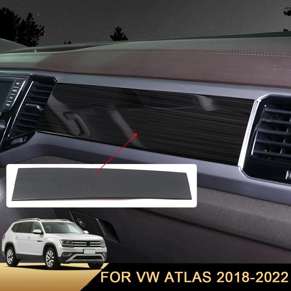 CHICHENKJ 1 PC Center Panel Trim Cover for Volkswagen Atlas 2018 2019 2020 2021 2022 Atlas Cross Sport, Interior Stainless Steel Sticker Accessories