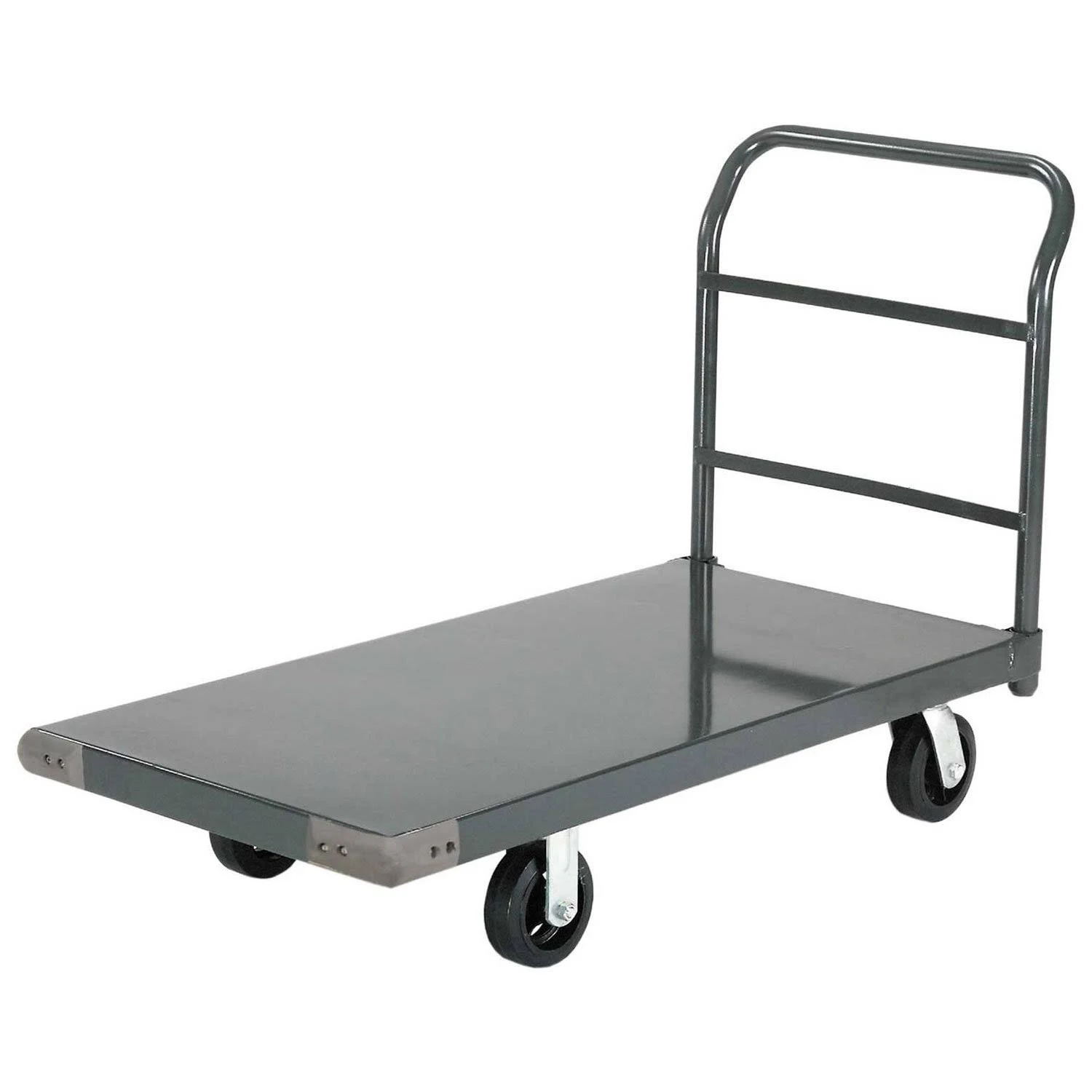 Steel Deck Platform Truck 36 x 24 2400 lb. Capacity 8x22 Rubber Casters
