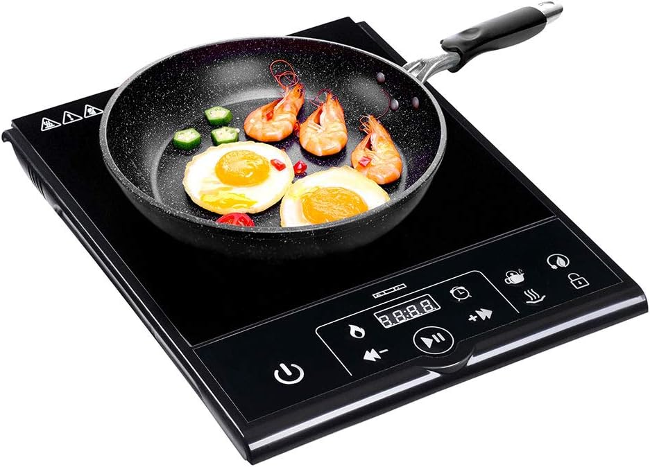 Yescom 1800W Electric Induction Cooktop Portable Countertop Burner with LCD Screen Sensor Touch Digital Timer Safety Lock Hot Plate Pack of 2