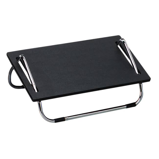 Safco Ergo-Comfort - Footrest - black - frame: chrome (pack of 4)