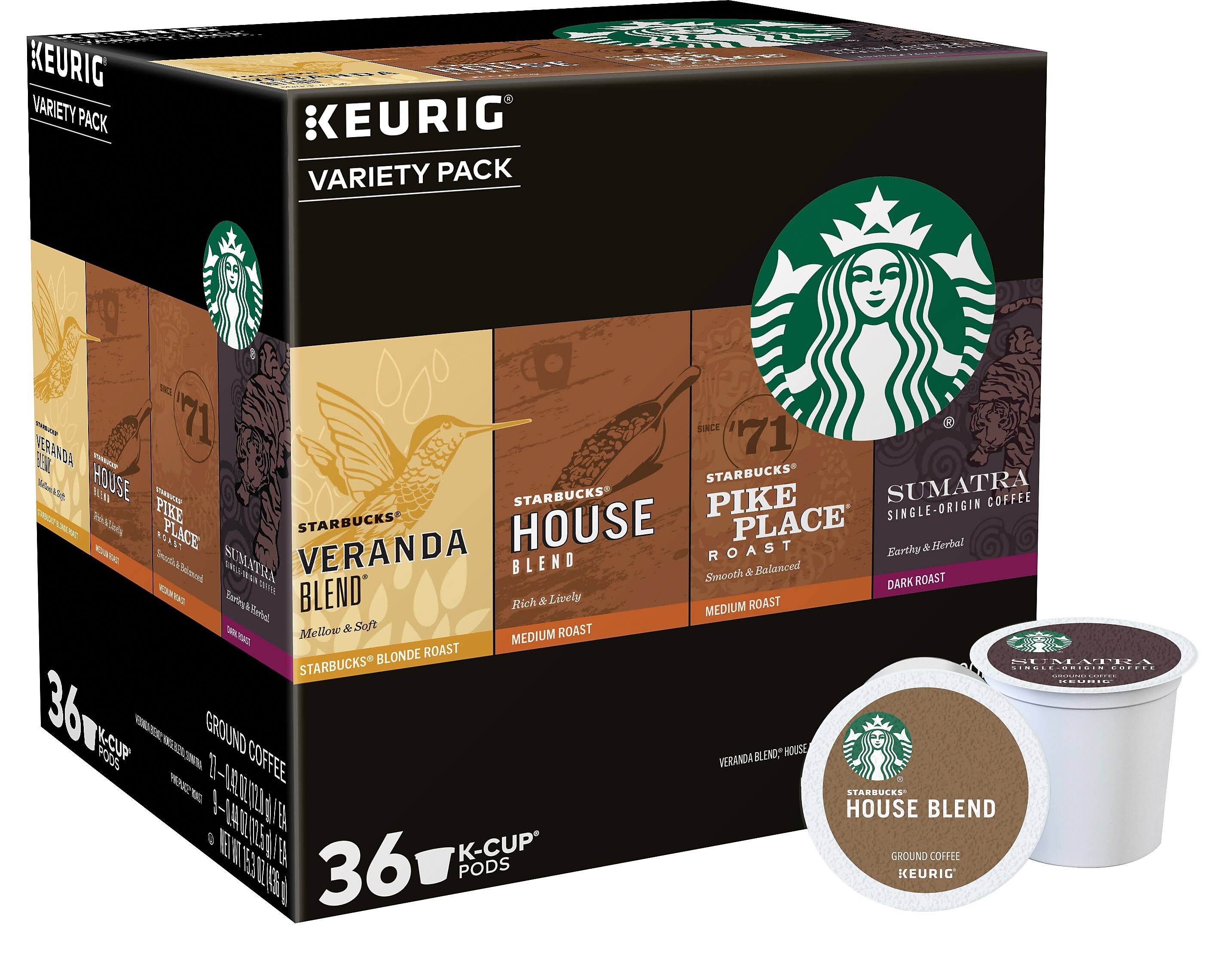 Starbucks Variety Pack K-Cup Pods 36 Ct. Coffee
