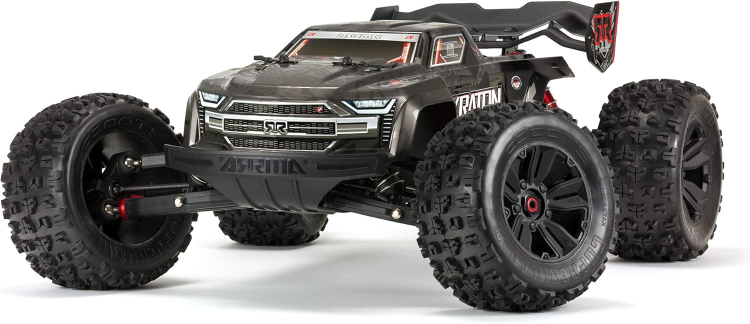 ARRMA 1/8 KRATON 4WD Extreme Bash Roller Speed Monster RC Truck, Black, ARA106053