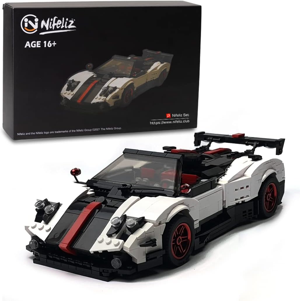 Nifeliz Mini Sports Car Zoda MOC Building Blocks and Construction Toy, Adult Collectible Model Cars Set to Build, 1:14 Scale Race Car Model (960 Pcs)