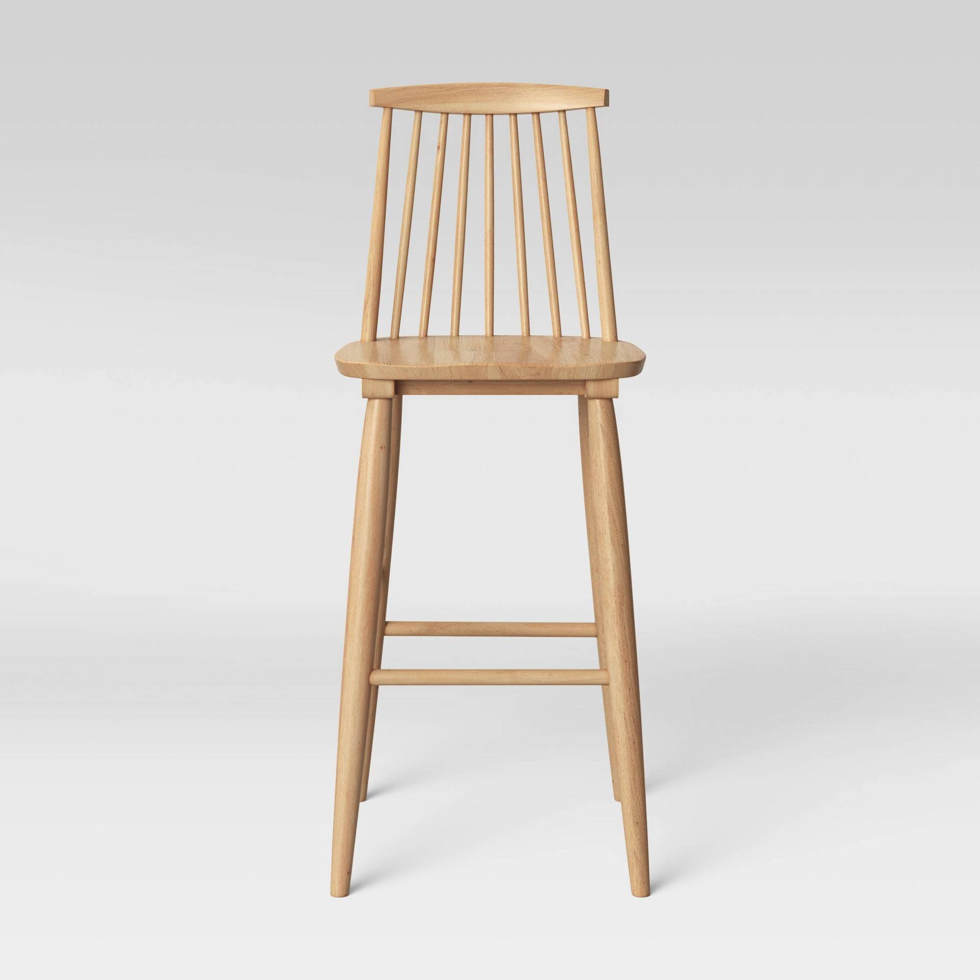 Harwich High Back Windsor Barstool Wood Tone Natural - Threshold