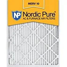 Nordic Pure 18x20x1 Pleated MERV 10 AC Furnace Filters Qty 24, White