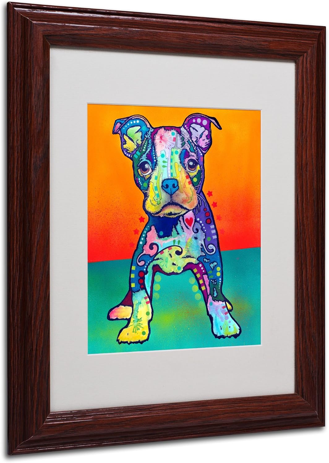 On My Own Matted Artwork by Dean Russo with Wood Frame, 11 by 14-Inch Pack of 2
