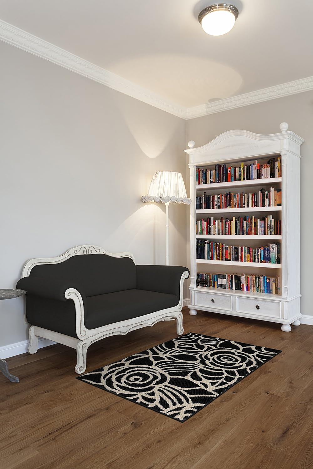 Garland Rug Rhapsody Area Rug, 8 x 10, Black/Ivory