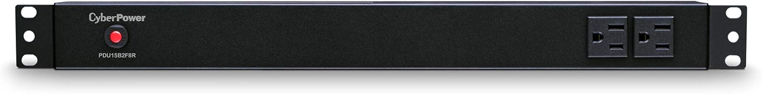 CyberPower PDU15B2F8R Basic PDU, 100-125V/15A, 10 Outlets, 1U Rackmount Pack of 2