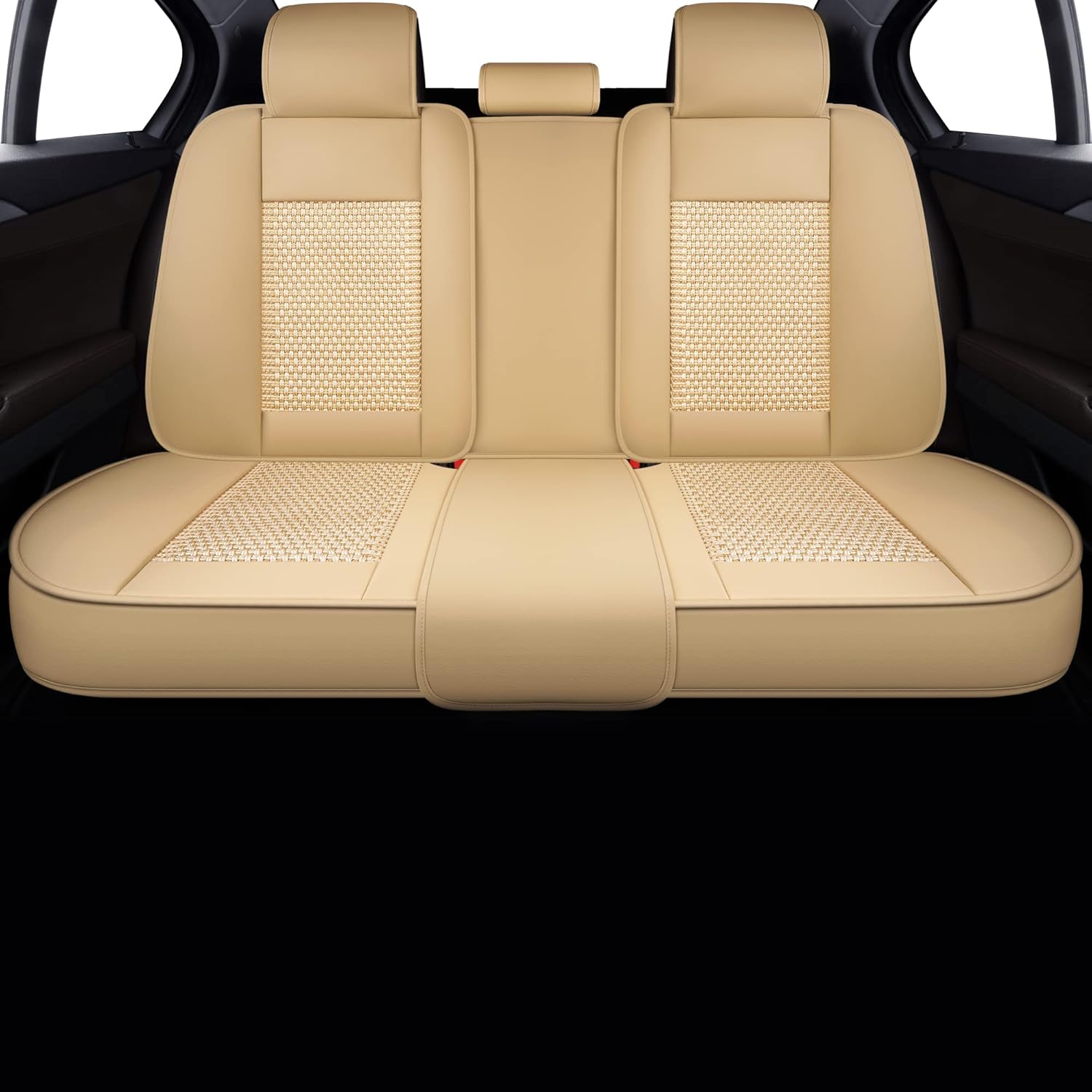 LINGVIDO Breathable and Waterproof Faux Leather Automotive Seat Covers for Cars SUV Pick-up Truck Sedan,Universal Anti-Slip Driver Seat Cover with Backrest (Gray)