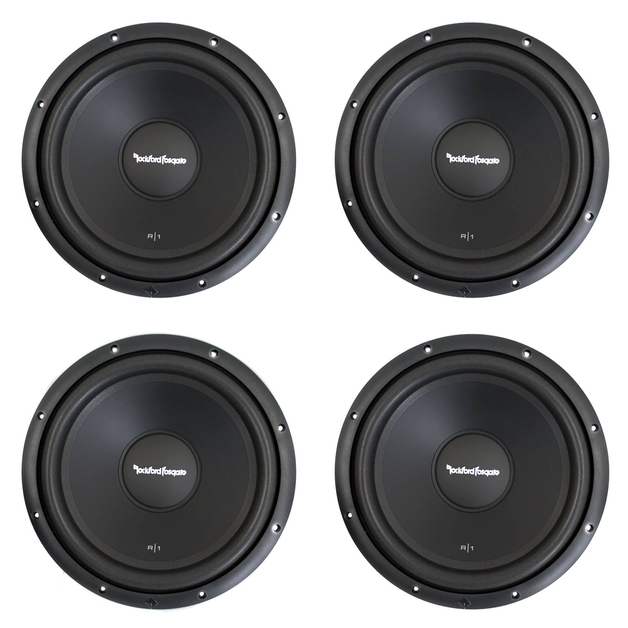 Rockford Fosgate 12 inch Prime Series 400 Watt 4-Ohm Svc Car Subwoofer (4 Pack)