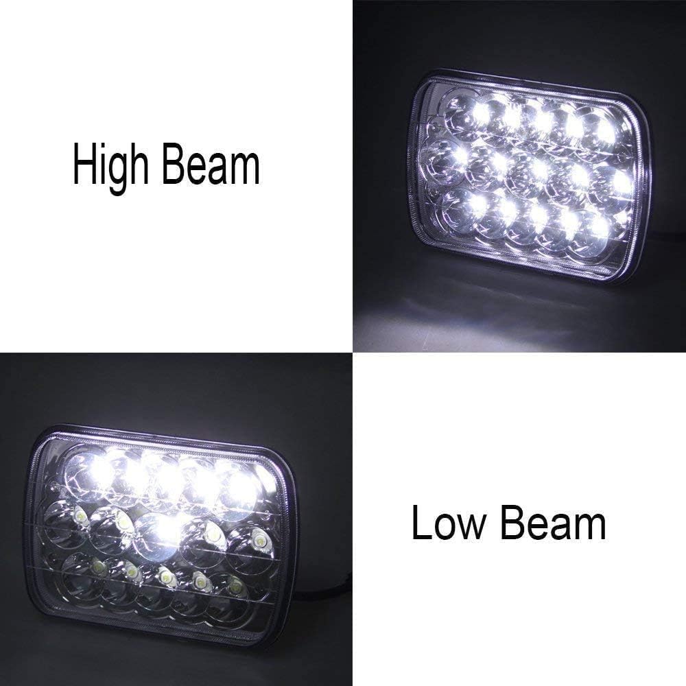DOT 4x6 LED Sealed Beam Rectangular Headlight Replace H4651 H4652 H4656 H4666 H6545 Projector Fit For Peterbilt Kenworth Freightliner 4PCS
