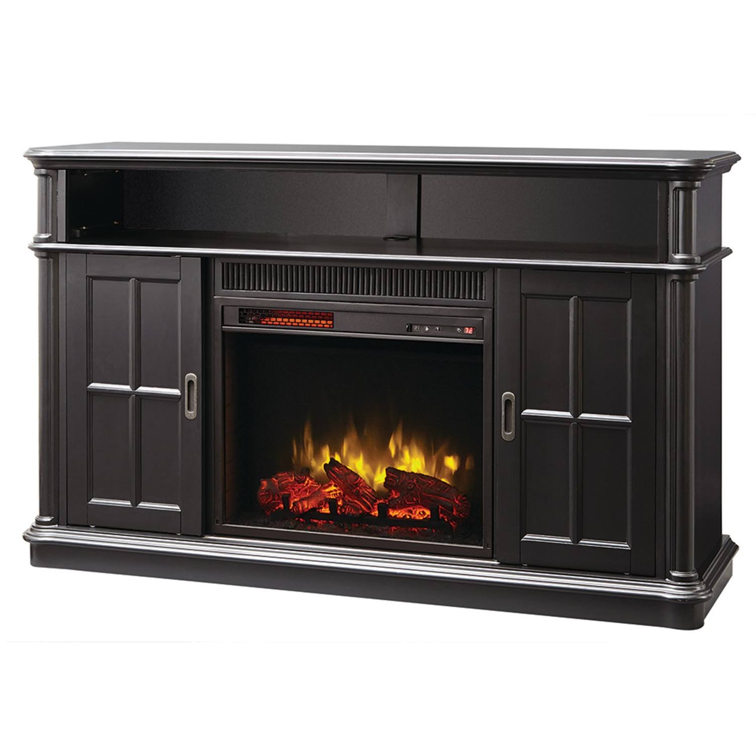 Muskoka Albion 60x22 IR Media Electric Fireplace, Black