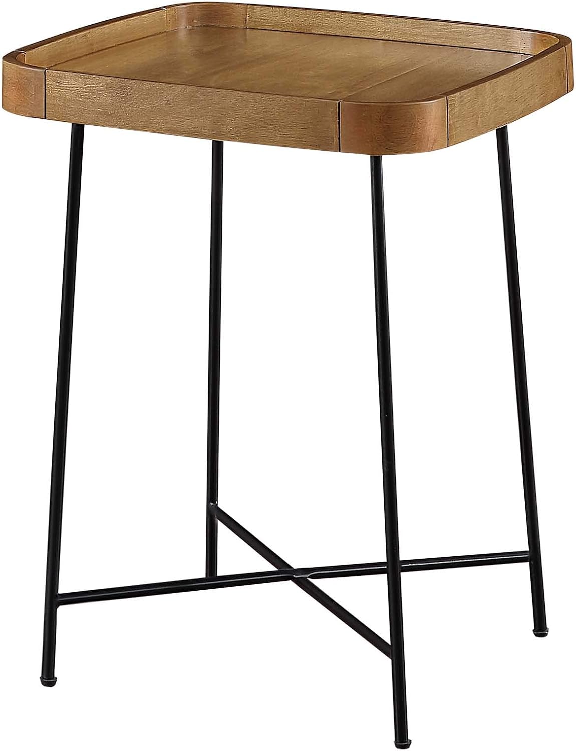 Convenience Concepts Lunar End Table, Black/Gold