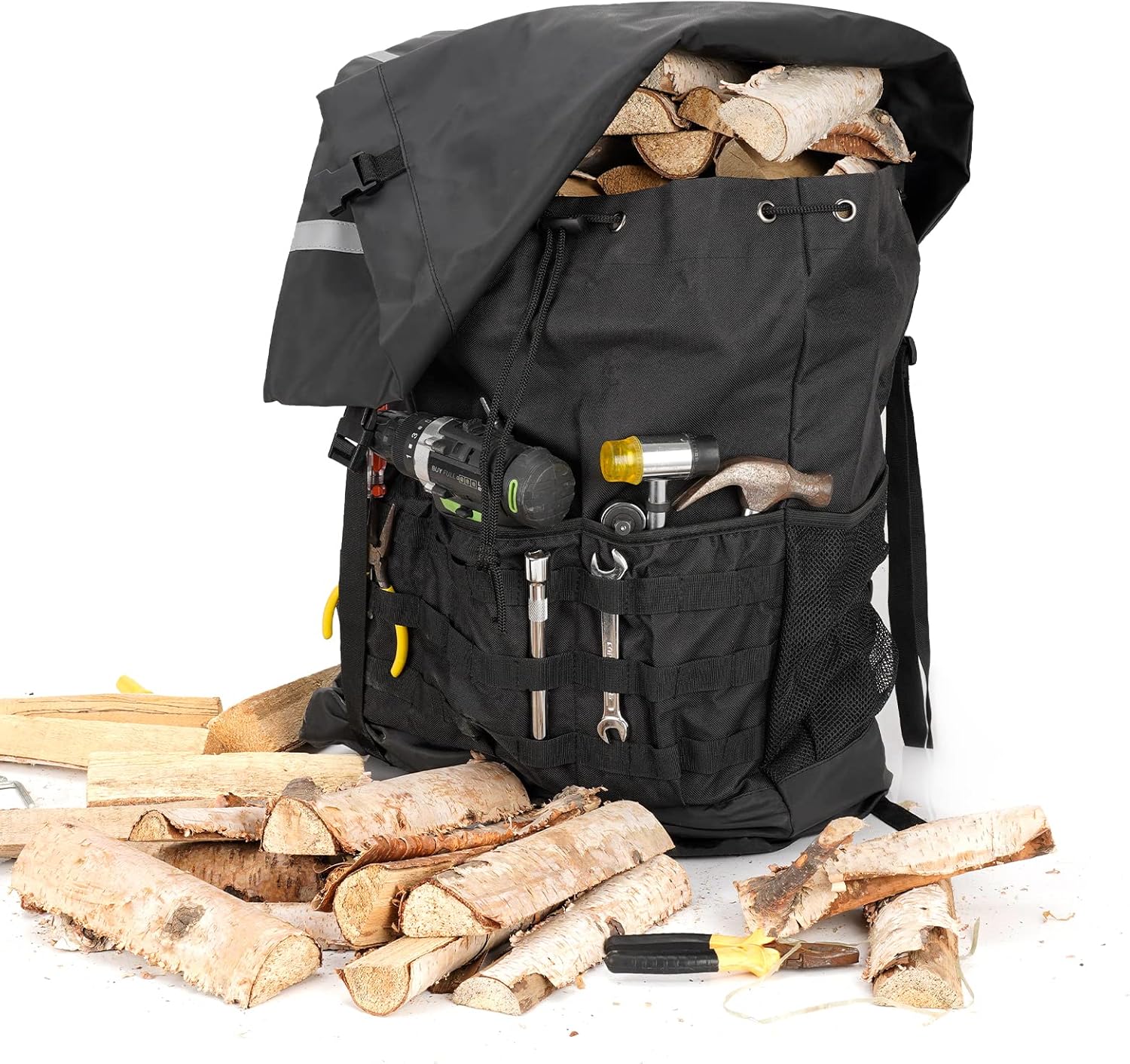 SUPAREE Spare Tire Storage Trash Bag Overland Gear Organizer, Waterproof Large Capacity Cargo Garbage Tool Trunk Rear Wheel Bags for Outdoor Camping SUV RV Jeep Wrangler Off-Road Recovery Backpack