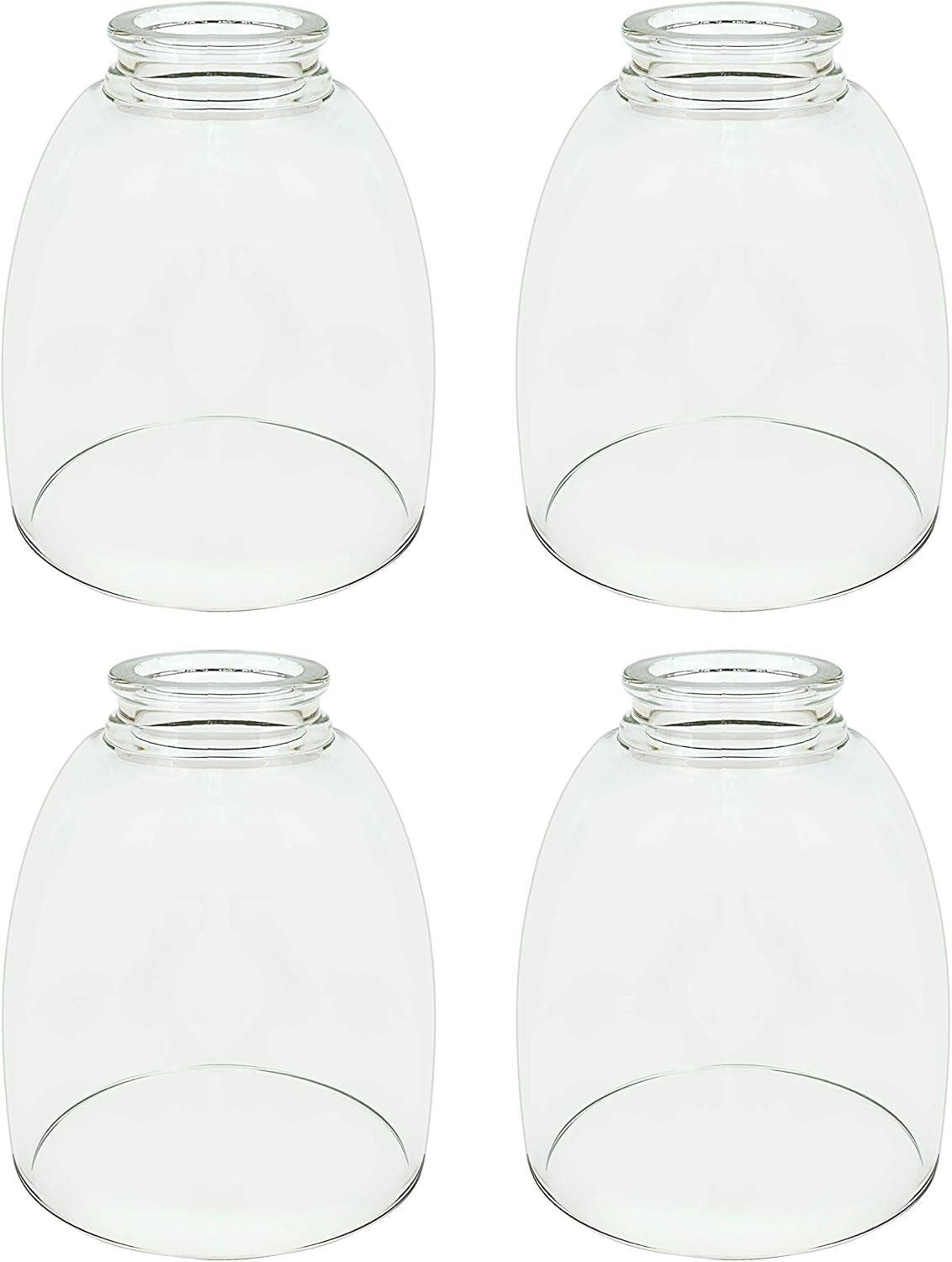 Aspen Creative Clear 23073-4 Transitional Style Replacement Glass Shade, 2-1/8