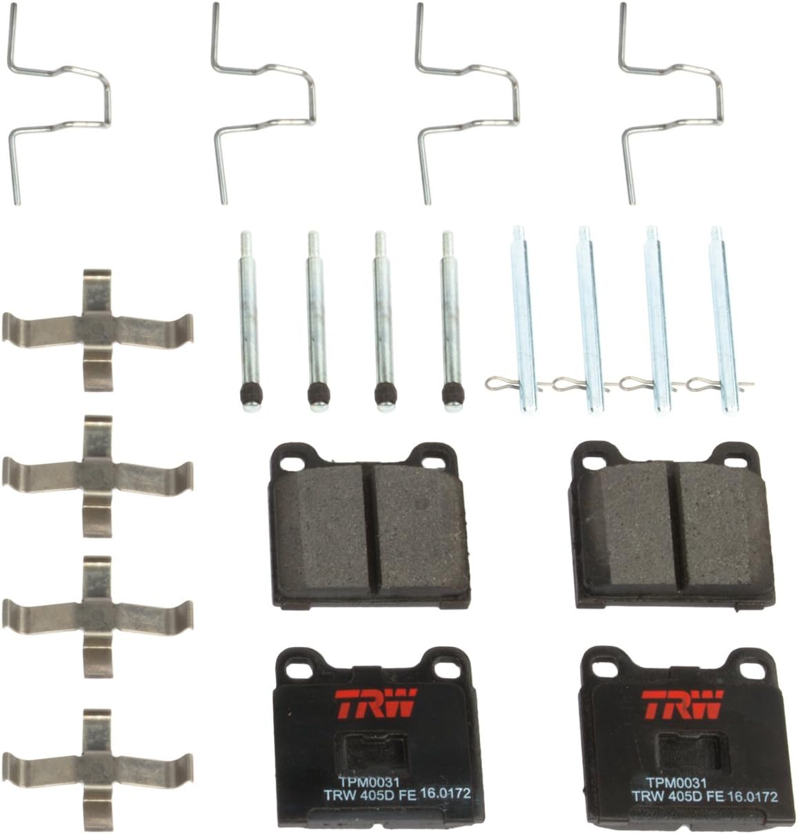 TRW Automotive TPM0031 Disc Brake Pad Set for Volvo 240: 1990-1993 and other applications, Black