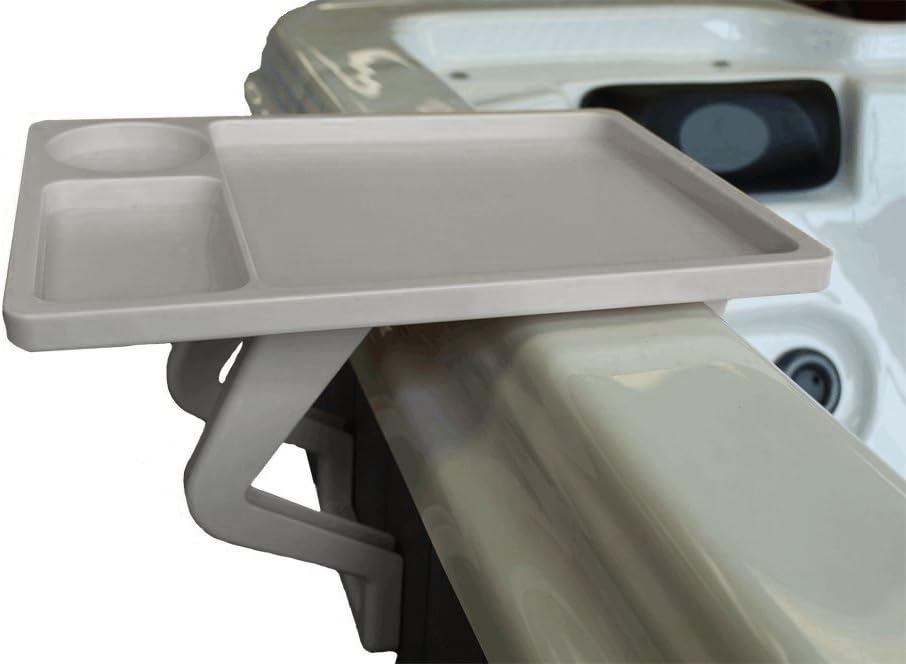 QCA Spas 6950G Aqua Table in Gray Spa Side Tray Pack of 2