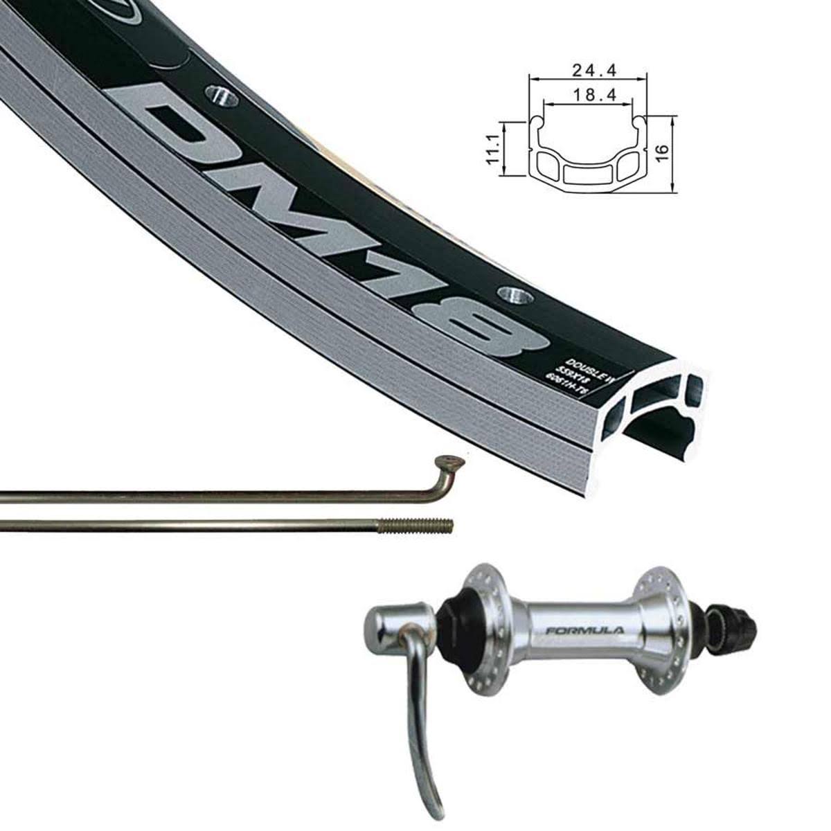 The Wheel Shop Alex DM-18/Formula FM-21-QR 700c Front - Black - 700c