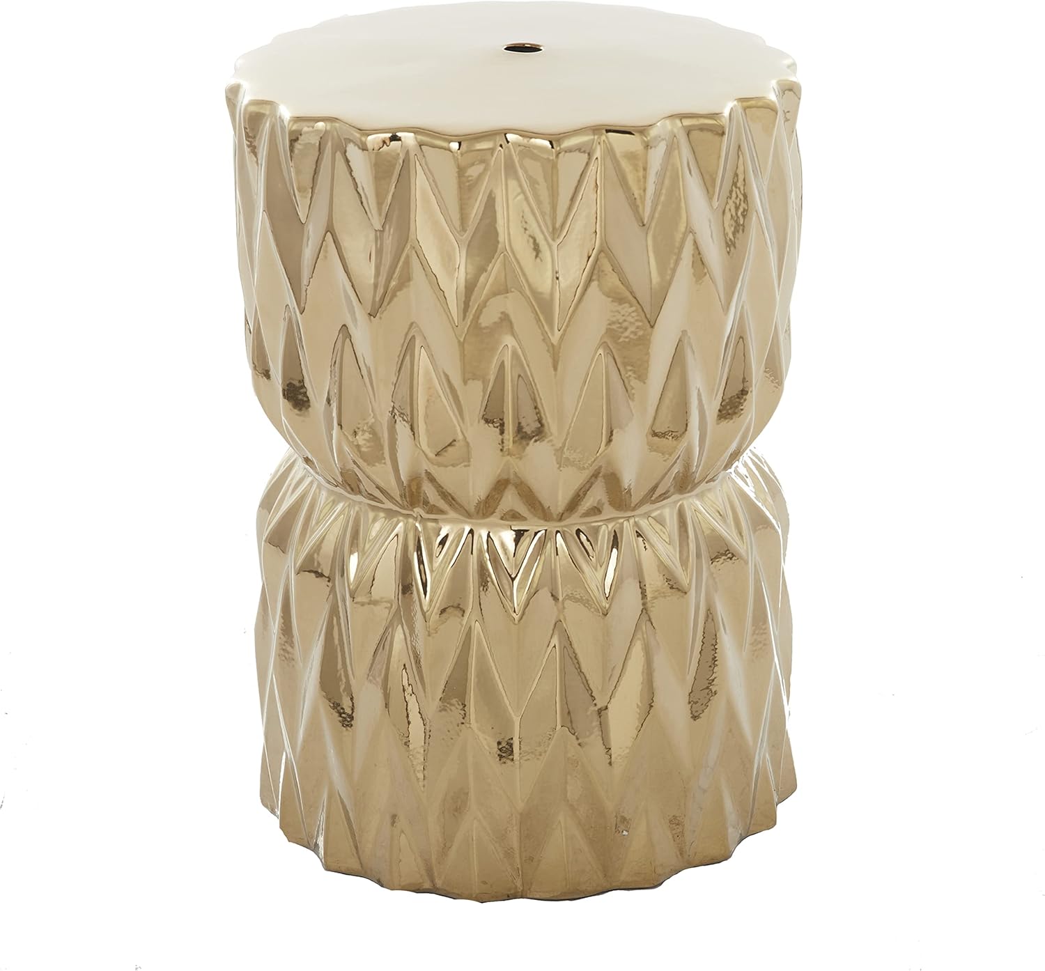 Deco 79 Modern Ceramic, End Living Room, Accent, Side Table for Small Spaces, 13