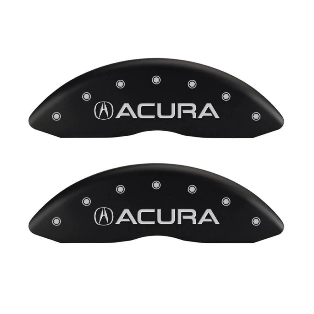MGP 39021SMDXMB Brake Caliper Cover - Matte Black Powdercoat, Aluminum, Front: Acura Rear: MDX