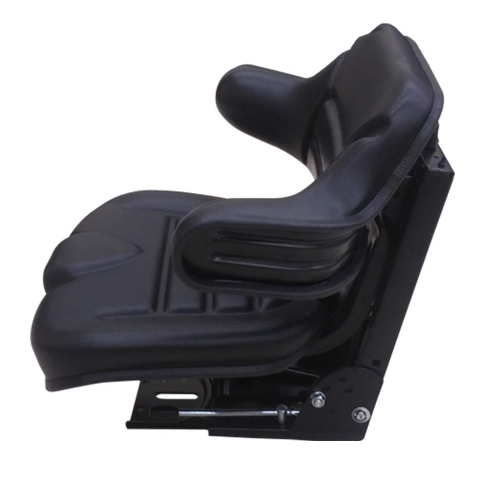 Aftermarket Ford Black Universal Tractor Seat with Full Suspension and Adjustable Angle Base