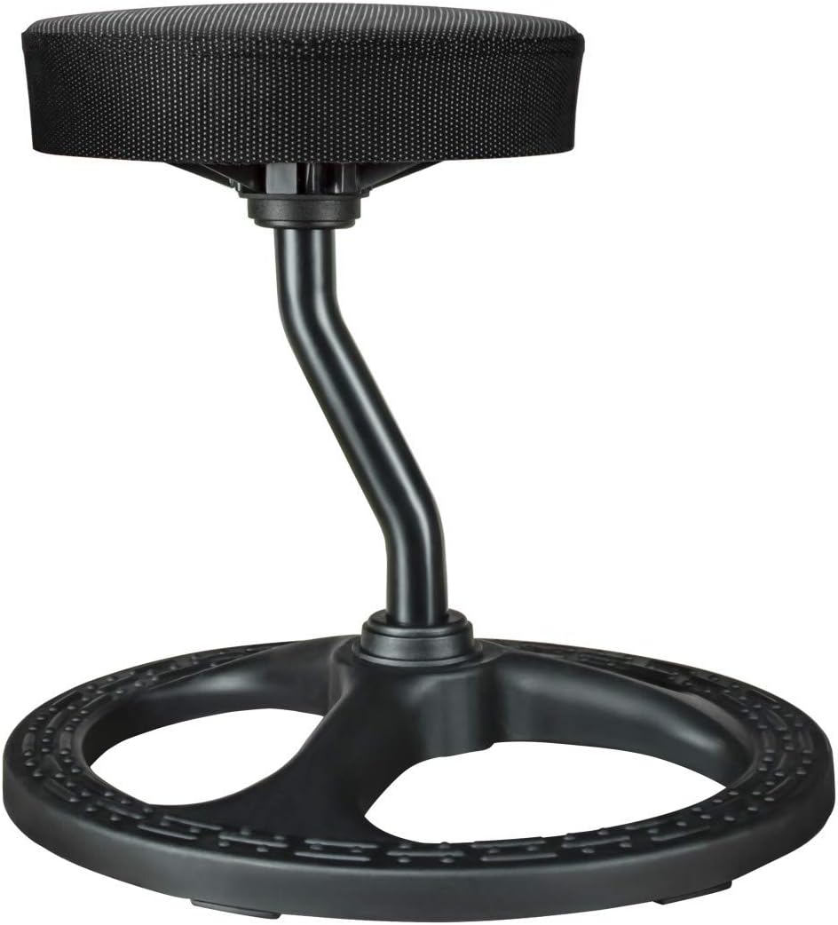 Upaloop Fitness Seat Stool Chair for Stability, Balance, Yoga, Office, School, Wellness, Active Sitting with Non-Slip Base and Machine-Washable Seat Cover