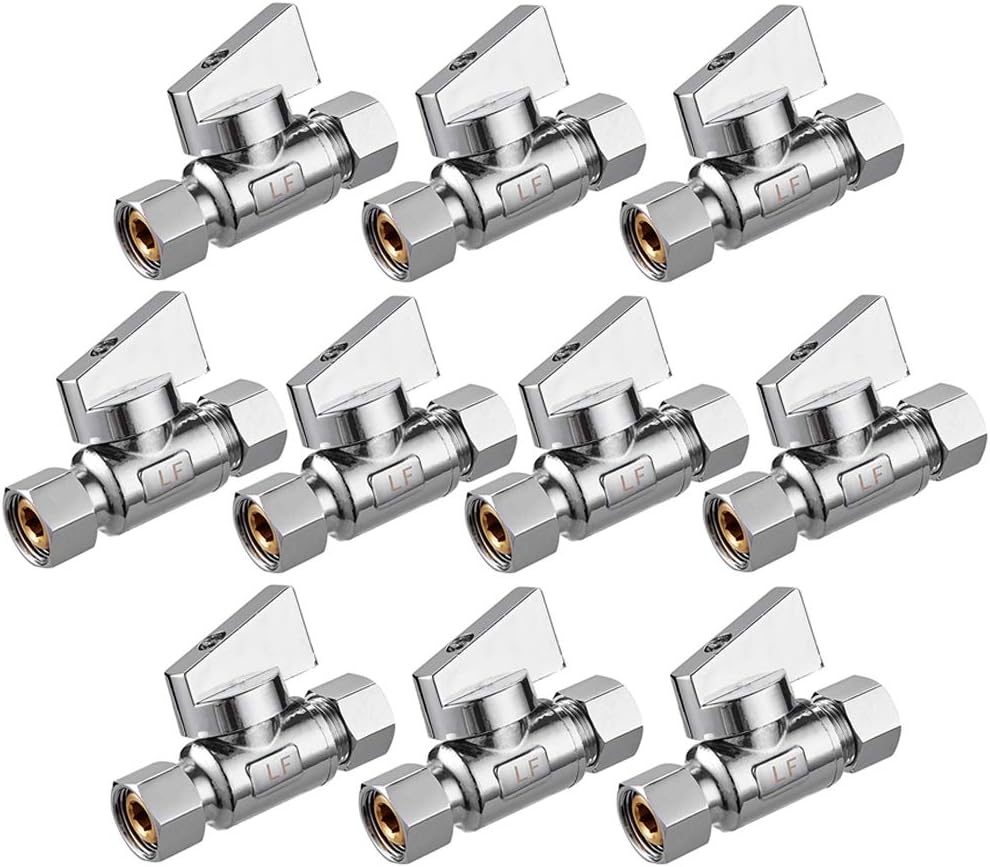 Minimprover 10 Pack Lead Free Chrome Brass 3/8