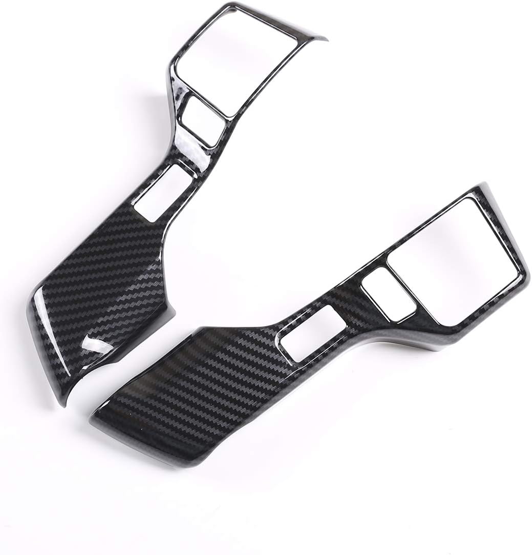 LLKUANG Carbon Fiber Style Steering Wheel Cover Trims for Toyota Tacoma 2015-20 Tundra 4Runner 10-19 (6 Holes)