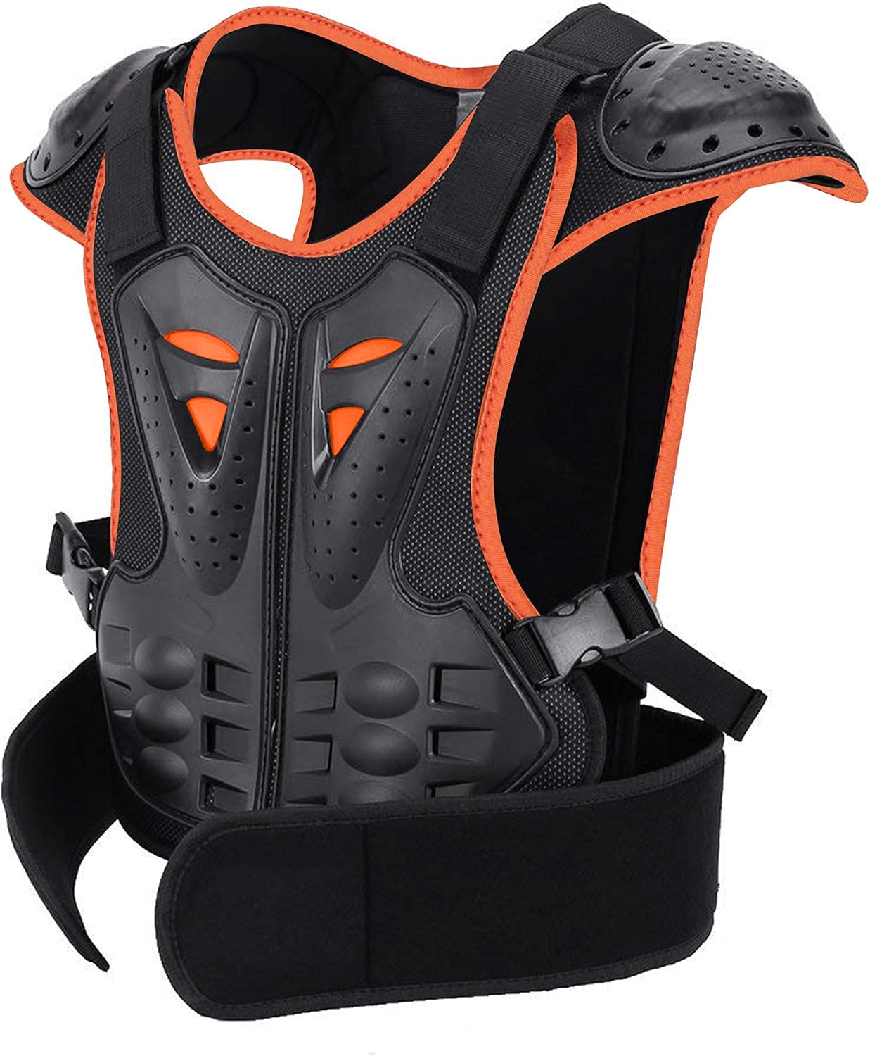 Kids Chest Protector Dirt Bike Motorcycle Protective Armor Youth Riding Biking Vest Jacket Motorbike Motocross Full Body Back Spine Armor Gear Guard Protection For Snowboarding Off-Road Cycling Skiing