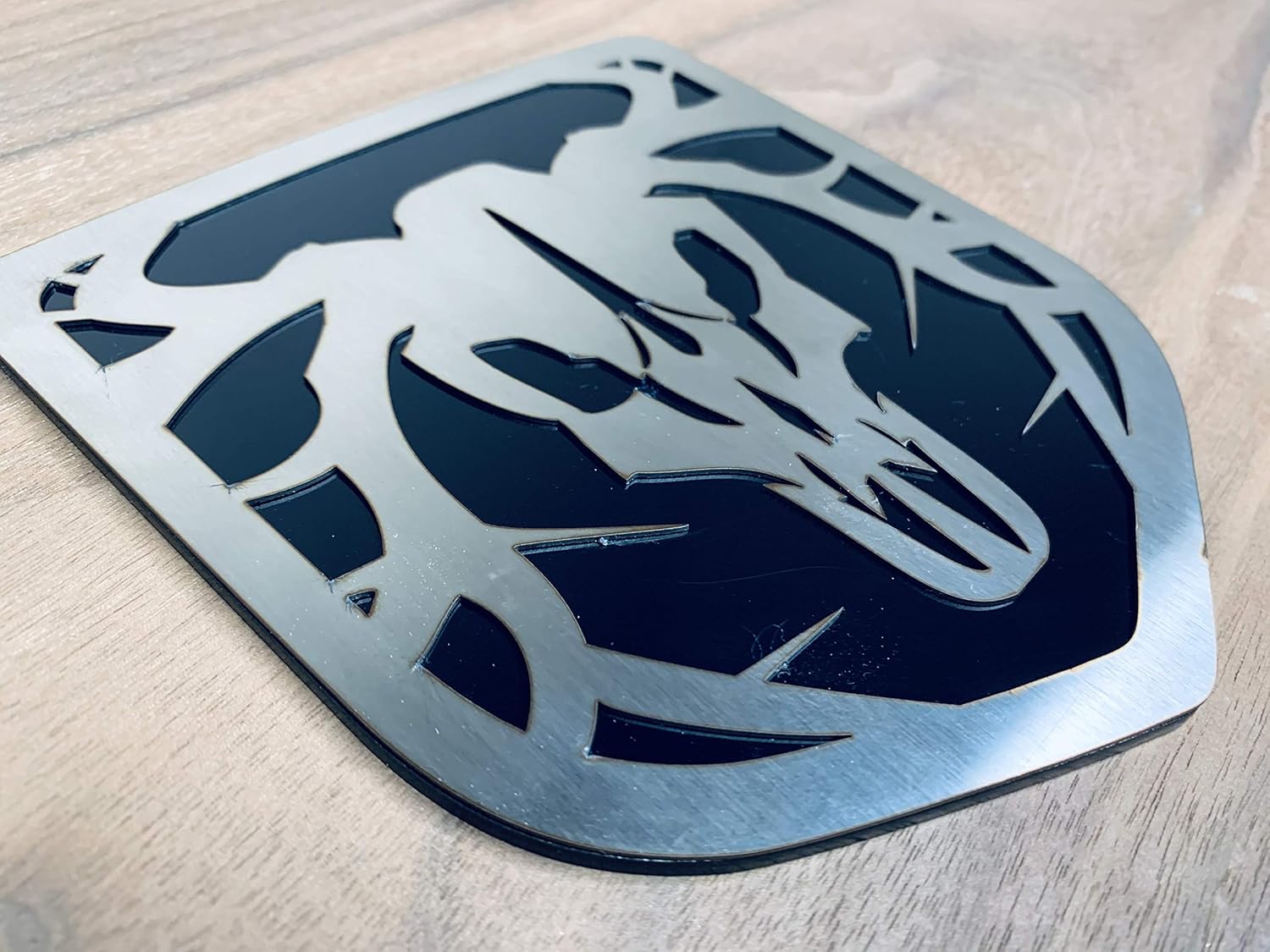 Factory Crafts Tailgate Emblem Badge for Dodge Ram 1500/2500/3500 2009-2018 Buck Hunter Stainless Steel