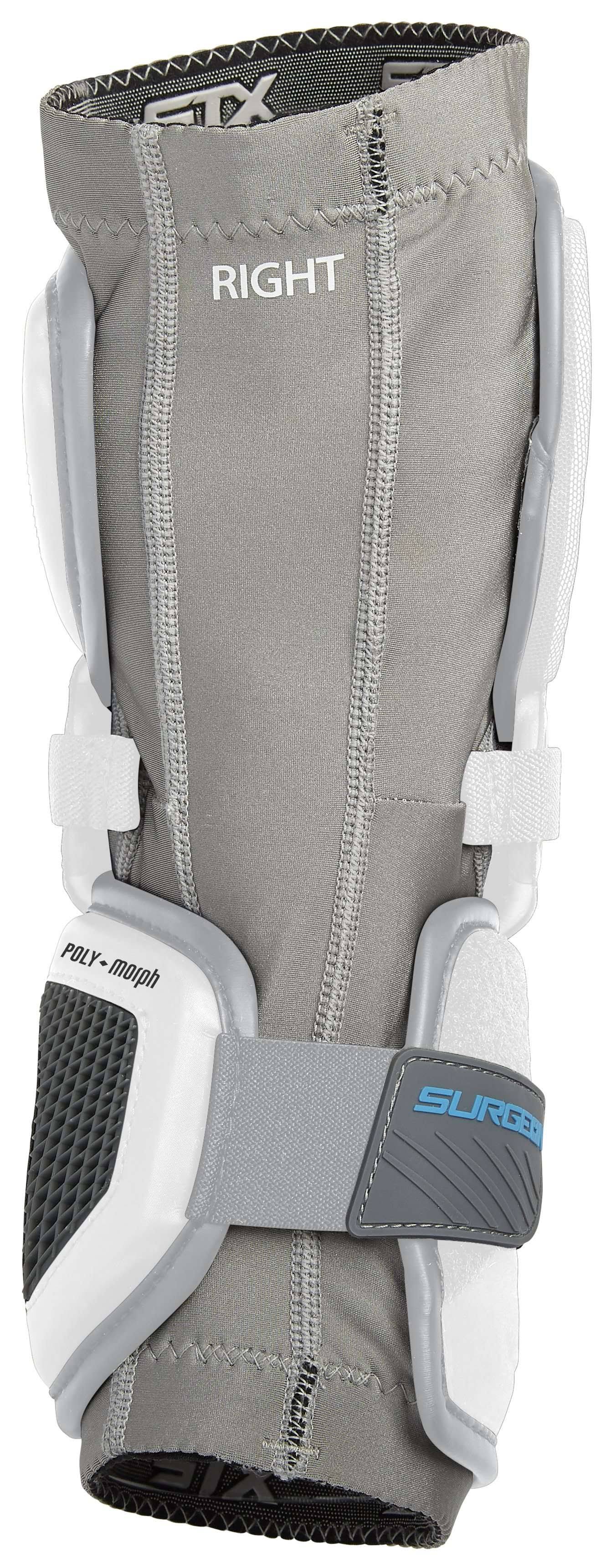 STX Surgeon 700 Lacrosse Arm Guards, Large / White