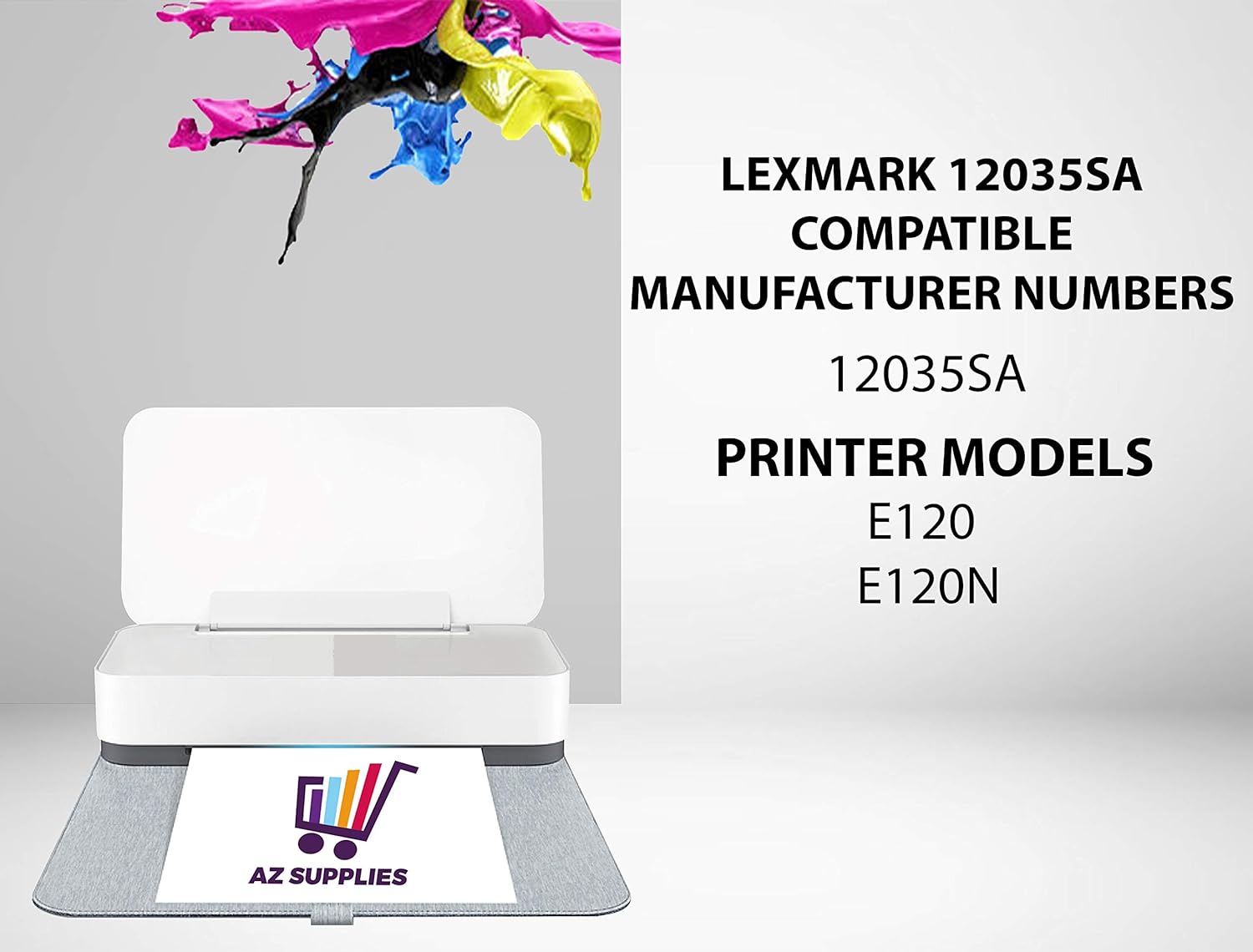 AZ Supplies Compatible Toner Cartridge Replacement for Lexmark 12035SA E120 E120N Black 2 Packs