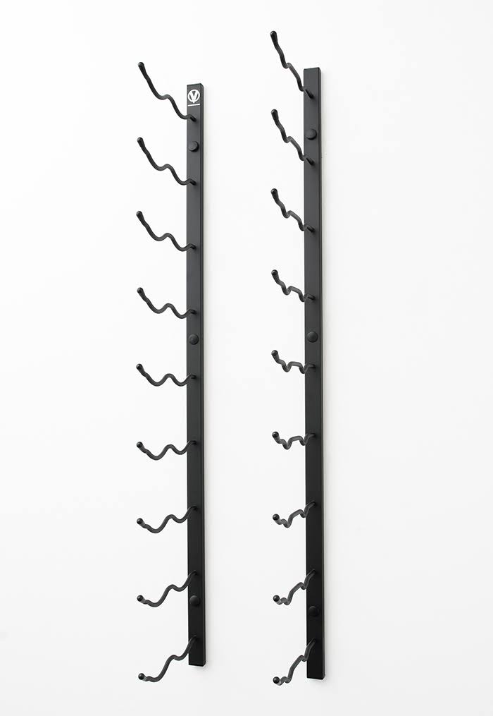 VintageView 18 Bottle Wall Mounted Wine Rack; Satin Black