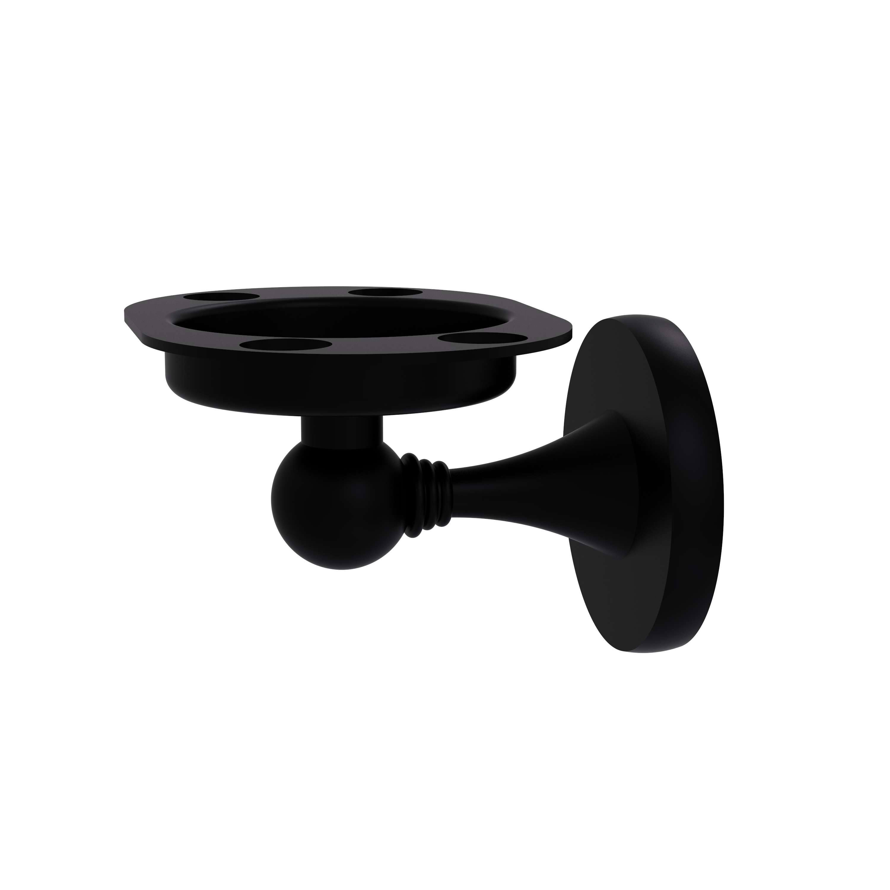 Allied Brass Shadwell Collection Tumbler and Toothbrush Holder (Matte Black)