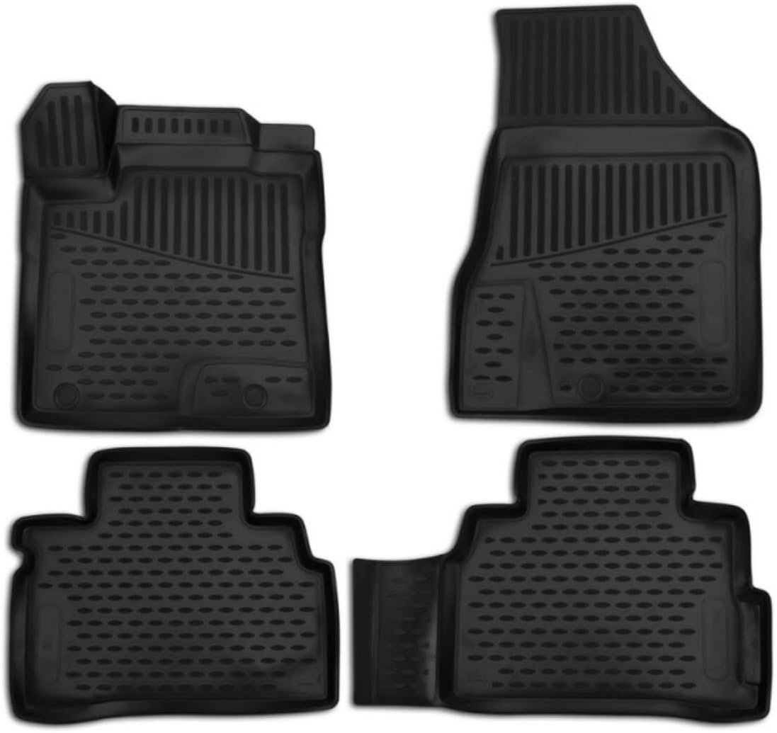 Fits 2015-2022 Nissan Murano Floor Mats Front & 2nd Row Seat Liner Custom Fit All-Weather Full Set Liners, Black (All Models)