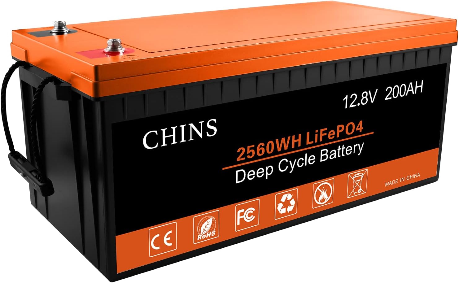 LiFePO4 Battery 12V 200Ah Lithium Battery - Built-in 200A BMS, Perfect for Replacing Most of Backup Power, Home Energy Storage and Off-Grid etc.