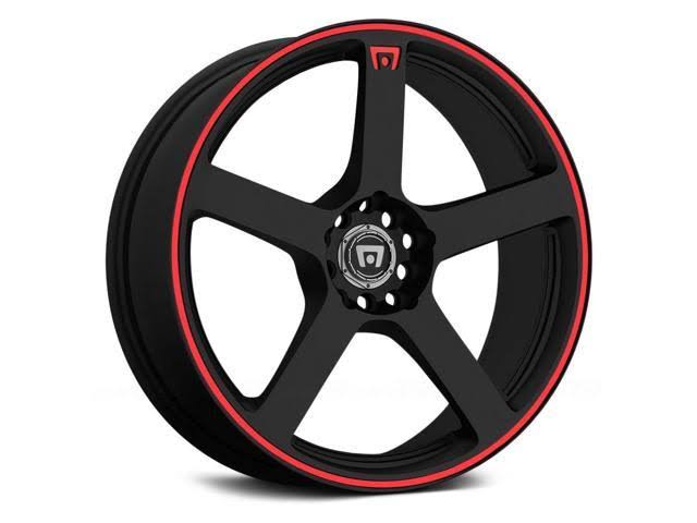 Motegi MR116 15x6.5 4x108/4x114.3 +40mm Black/Red Wheel Rim