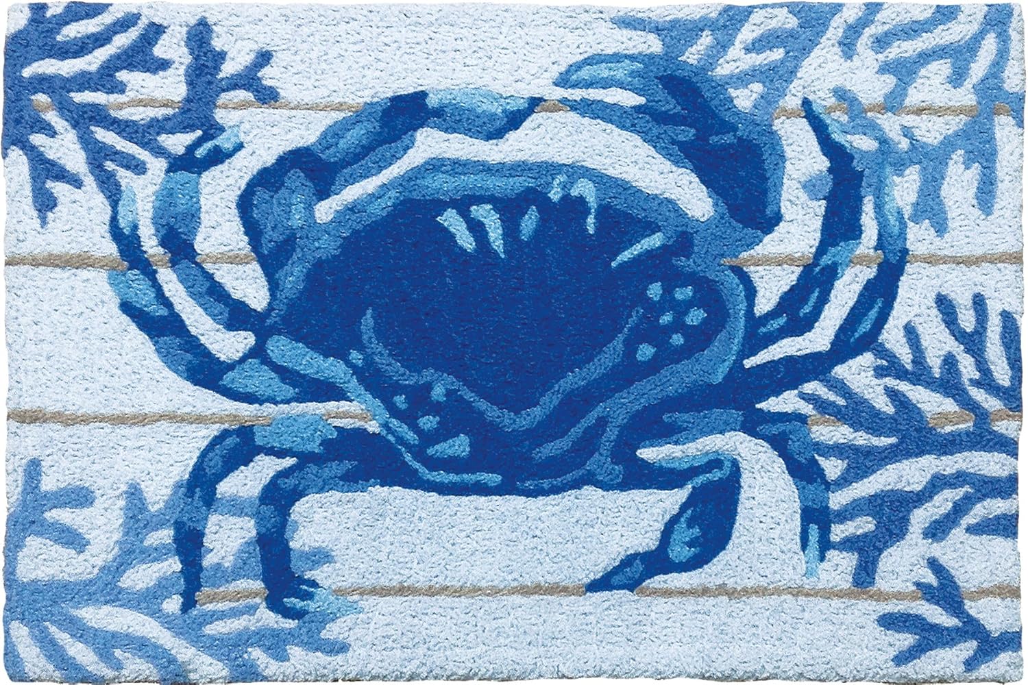 Jellybean Indigo Crab Accent Rug 20 x 30 inches