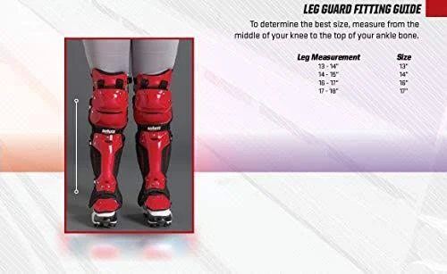 Schutt S4.0 Catcher&s Leg Guards in Black/Royal (14)