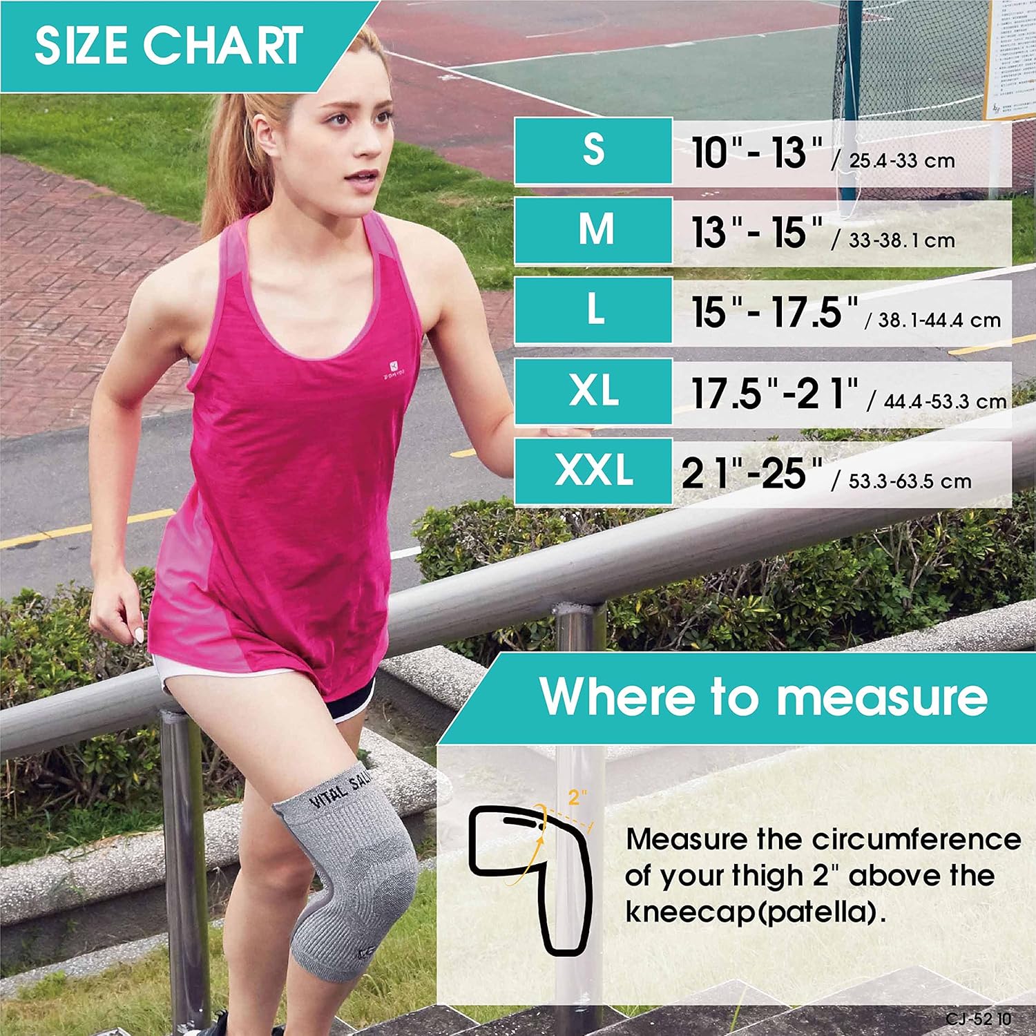 Vital Salveo-Compression Recovery Knee Sleeve Brace ST3-Stay Warm Pain Relief Protects Joint Ideal for Sports and Daily Wear