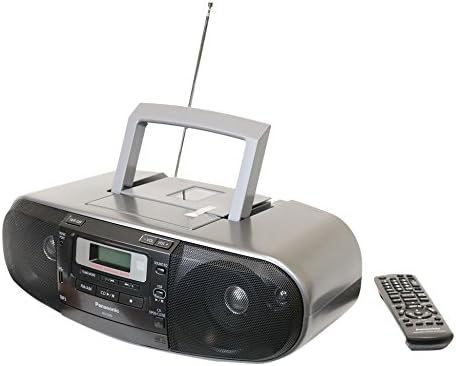 Panasonic RX-D55GC-K Boombox High Power MP3 CD AM/ FM Radio Cassette Recorder with USB & Music Port Sound with 2-Way 4-Speaker (Black)